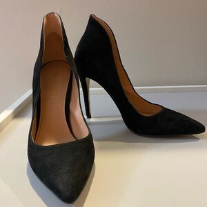 Enzo Angiolini Black Suede Heels